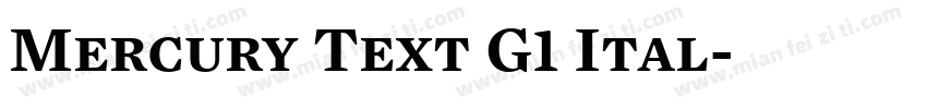 Mercury Text G1 Ital字体转换